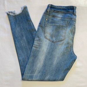 Indigo Rein Frayed Ankle Skinny Jeans 11